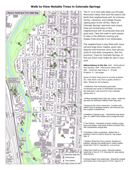 Walk to View Notable Trees in Colorado Springs