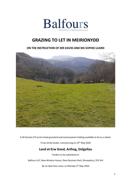 Land at Erw Goed, Arthog, Dolgellau