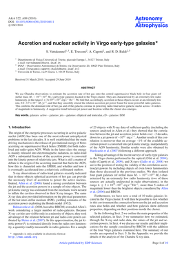 Accretion and Nuclear Activity in Virgo Early-Type Galaxies⋆
