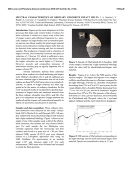 Spectral Characteristics of Ordinary Chondrite Impact Melts