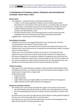 5. Development of Circulatory System I. Embryonic and Extraembryonic Circulation