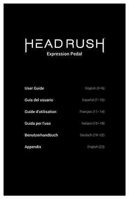 Headrush Expression Pedal User Guide