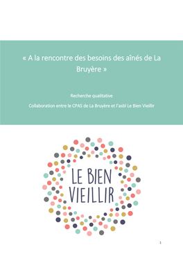 « a La Rencontre Des Besoins Des Aînés De La Bruyère »