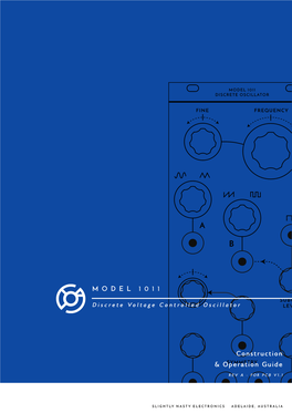 Model 1011 Construction Manual