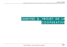 Chapitre B. Projet De La Cooperative