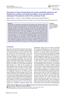 Generation of Large Mitochondrial and Nuclear Nucleotide Sequences And