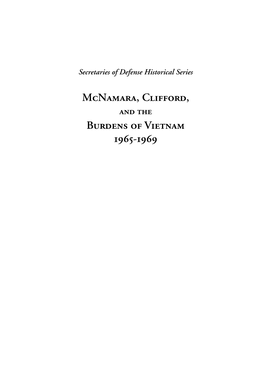 Mcnamara, Clifford, Burdens of Vietnam 1965-1969