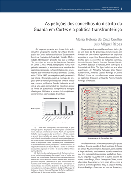 As Petições Dos Concelhos Do Distrito Da Guarda Em Cortes E a Política Transfronteiriça 