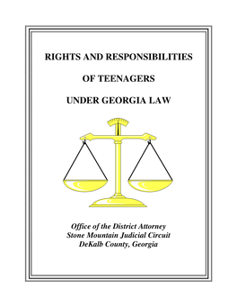 Rights and Responsibilities of Teenagers Under Georgia