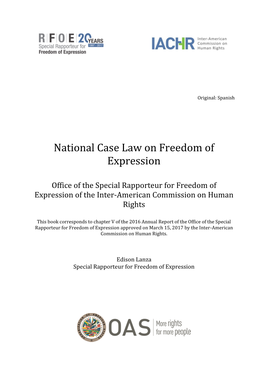 National Case Law on Freedom of Expression