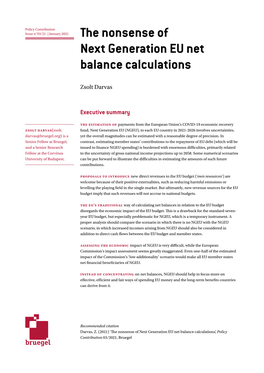 The Nonsense of Next Generation EU Net Balance Calculations