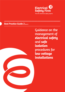 Best Practice Guide: Electrical Safety and Safe Isolation Procedures