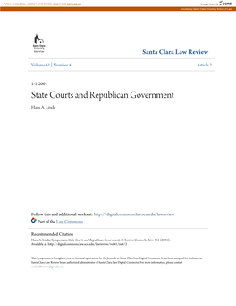 State Courts and Republican Government Hans A