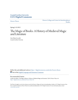 A History of Medieval Magic and Literature Ana Maria Lavado Coastal Carolina University