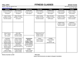 Fitness Classes