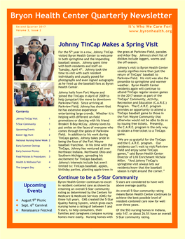 Bryon Health Center Quarterly Newsletter