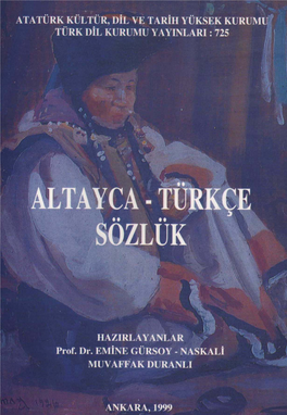 Altayca Türkçe Sözlük
