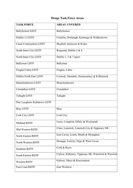 Drugs Task Force Areas