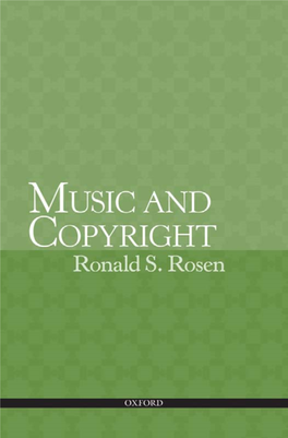 Rosen-Music and Copyright.Pdf