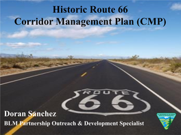 Historic Route 66 Corridor Management Plan (CMP)