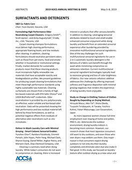 Surfactants and Detergents