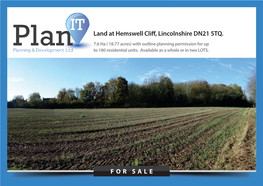 FOR SALE Land at Hemswell Cliff, Lincolnshire DN21 5TQ