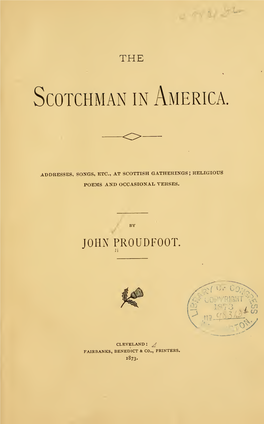 The Scotchman in America