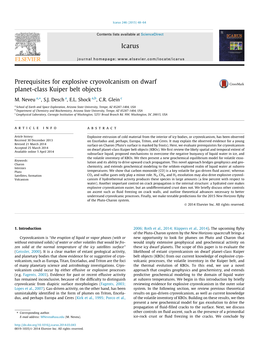 Prerequisites for Explosive Cryovolcanism on Dwarf Planet-Class Kuiper Belt Objects ⇑ M