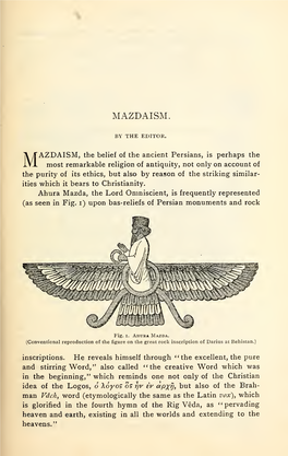 Mazdaism. the Religion of the Ancient Persians. Illustrated