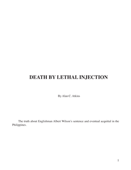 Death by Lethal Injection