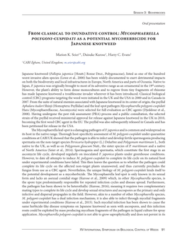 From Classical to Inundative Control: Mycosphaerella Polygoni-Cuspidati As a Potential Mycoherbicide for Japanese Knotweed