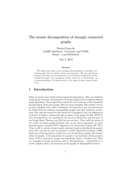 The Atomic Decomposition of Strongly Connected Graphs