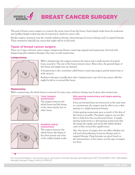 Breast Cancer Surgery