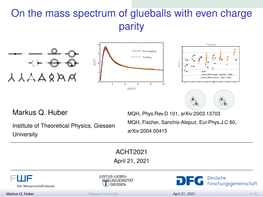 On the Mass Spectrum of Glueballs with Even Charge Parity