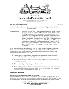 Harborview-Designation.Pdf