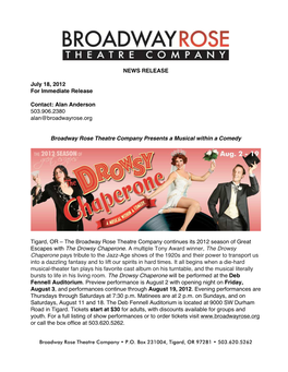 PR 2012 Drowsy Chaperone