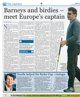 Barneys and Birdies – Meet Europe’S Captain