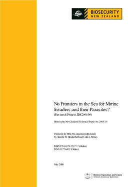 No Frontiers in the Sea for Marine Invaders and Their Parasites? (Research Project ZBS2004/09)