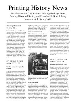 Printing History News 30