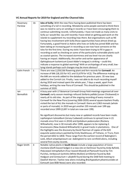 VC Annual Reports for 2019 for England and the Channel Isles