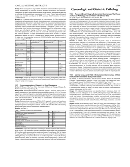 Gynecologic and Obstetric Pathology