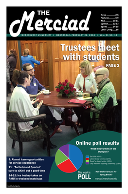 Trustees Meet with Students PAGE 2