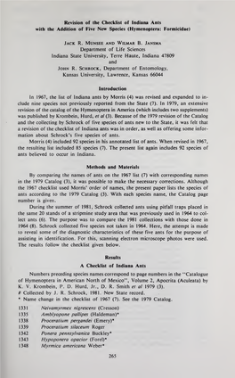 Proceedings of the Indiana Academy of Science