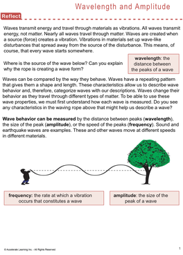 Wavelength and Amplitude