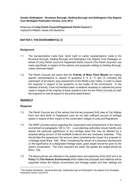 Greater Nottingham - Broxtowe Borough, Gedling Borough and Nottingham City Aligned Core Strategies Publication Version June 2012