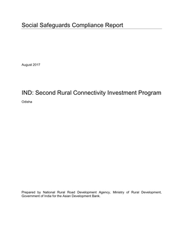 Social Safeguards Compliance Report IND: Second Rural