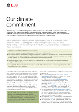 Our Climate Commitment