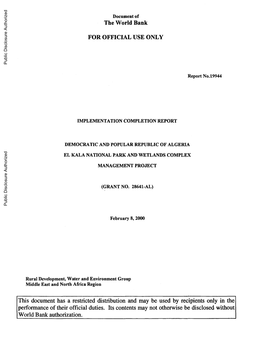 World Bank Document