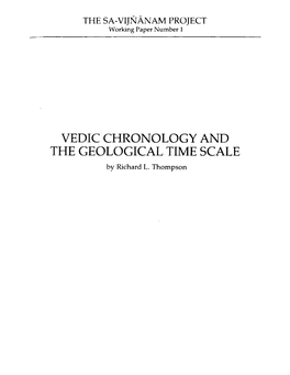 1981 Vedic Chronology & Geological Time Scale