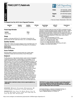 14395 PSMC2 (D5T1T) Rabbit Mab